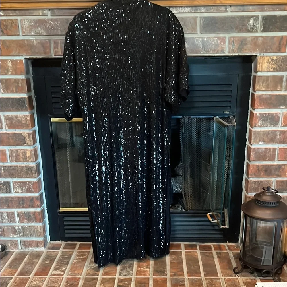 Shyanne Black Sequin Duster - Picture 3 of 3